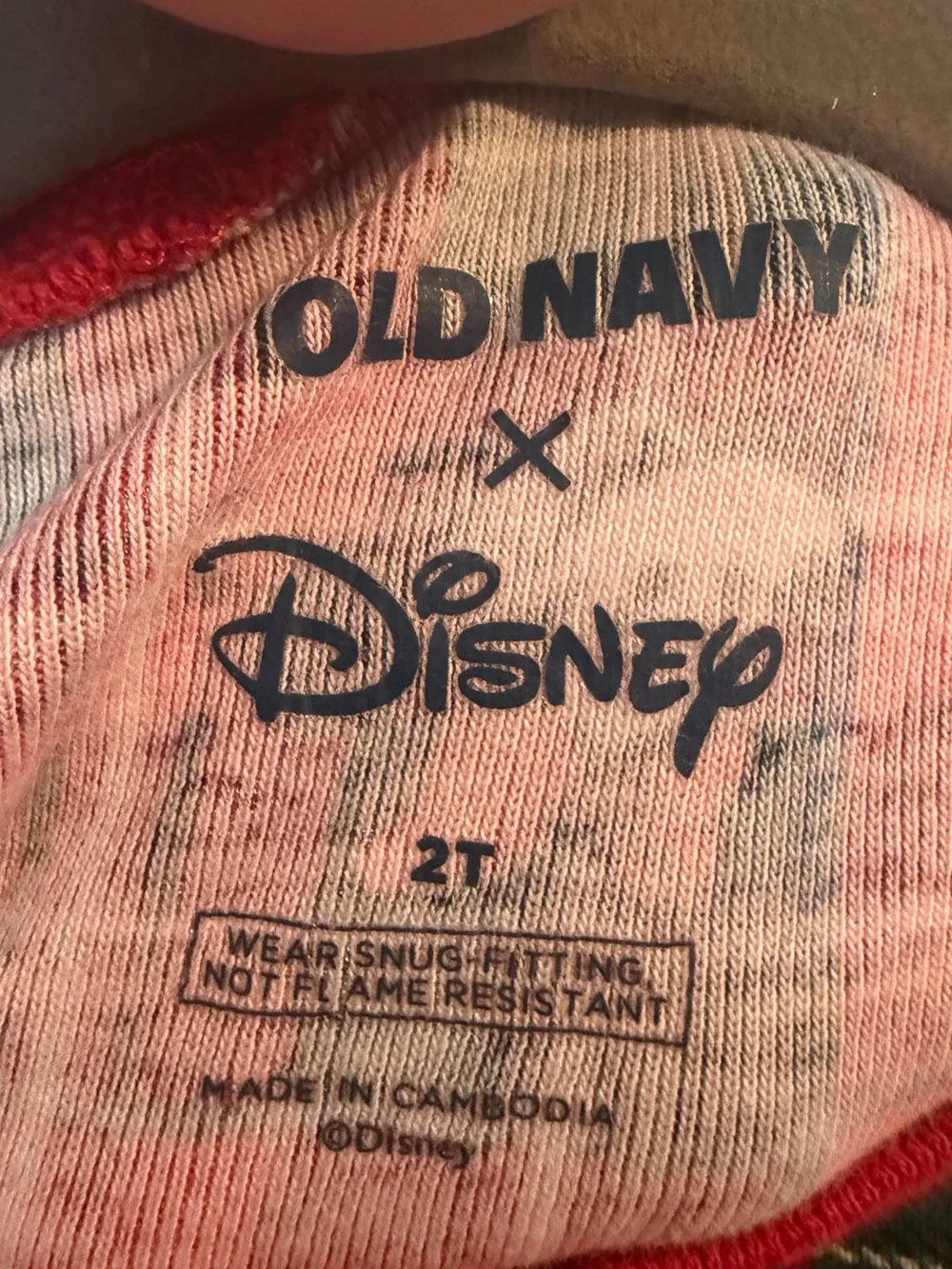 Disney x Old Navy Red and Green Plaid Minnie Mouse Kids Pajama Set